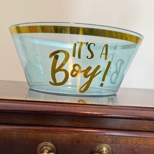Gold and Blue 'It's a Boy!' Decorative Bowl